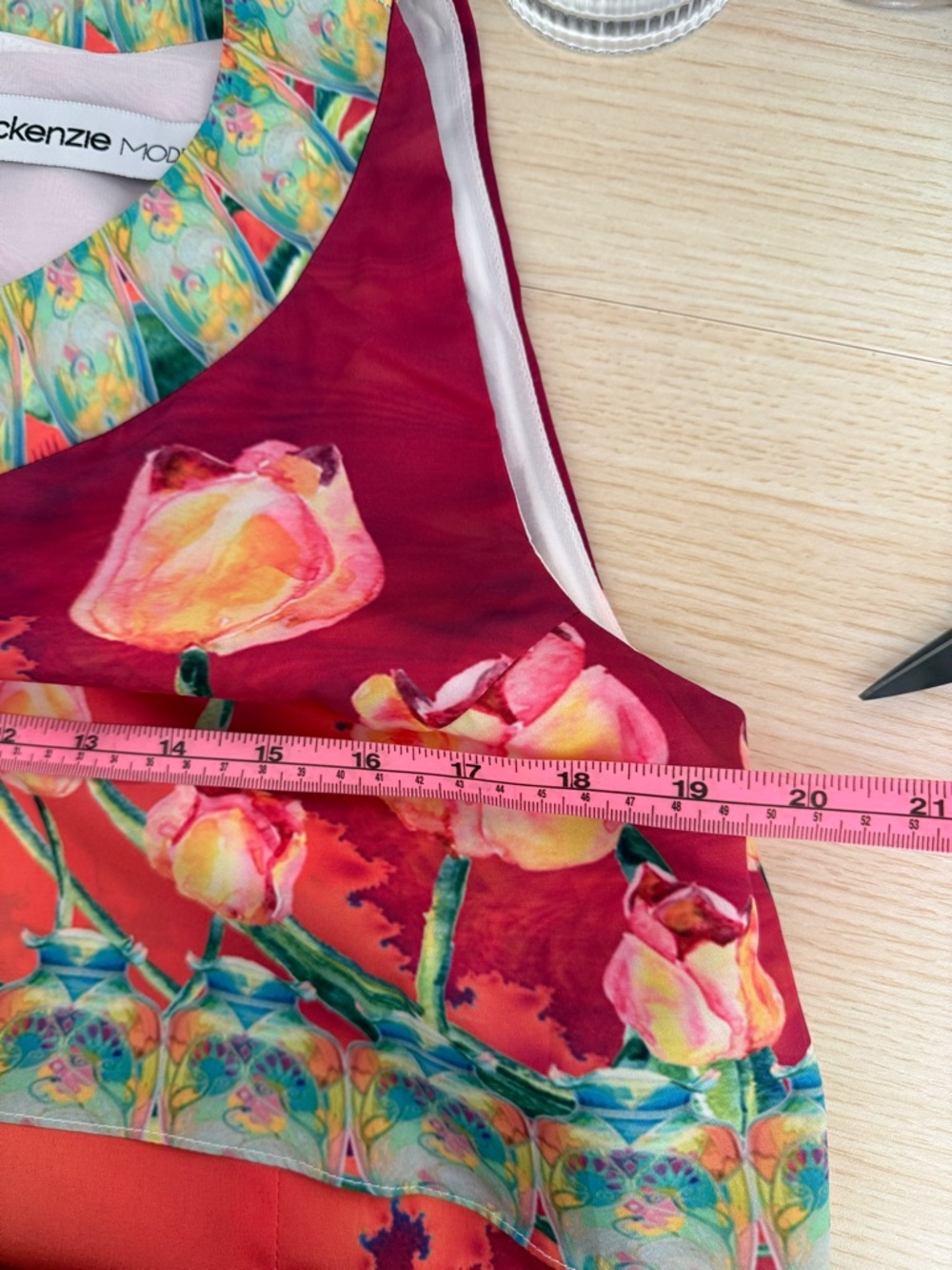 Mackenzie Mode Designer Watercolor Tulip Maxi Dress Cape Overlay Pink Floral - Picture 10 of 10